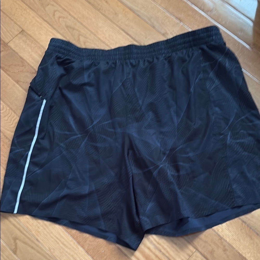 Black Athletic Shorts with Elastic Waistband